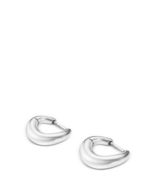Sterling Silver Graduated Huggie Hoop Earrings
