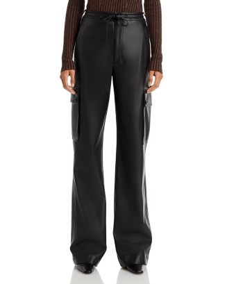 Proenza Schouler White Label Faux Leather Drawstring Cargo Pants ...