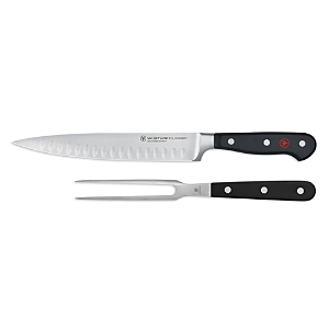 Wusthof Carving Fork & Knife Set In Black