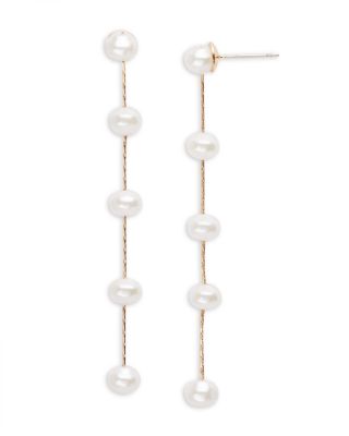 AQUA - Imitation Pearl Drop Earrings - Exclusive