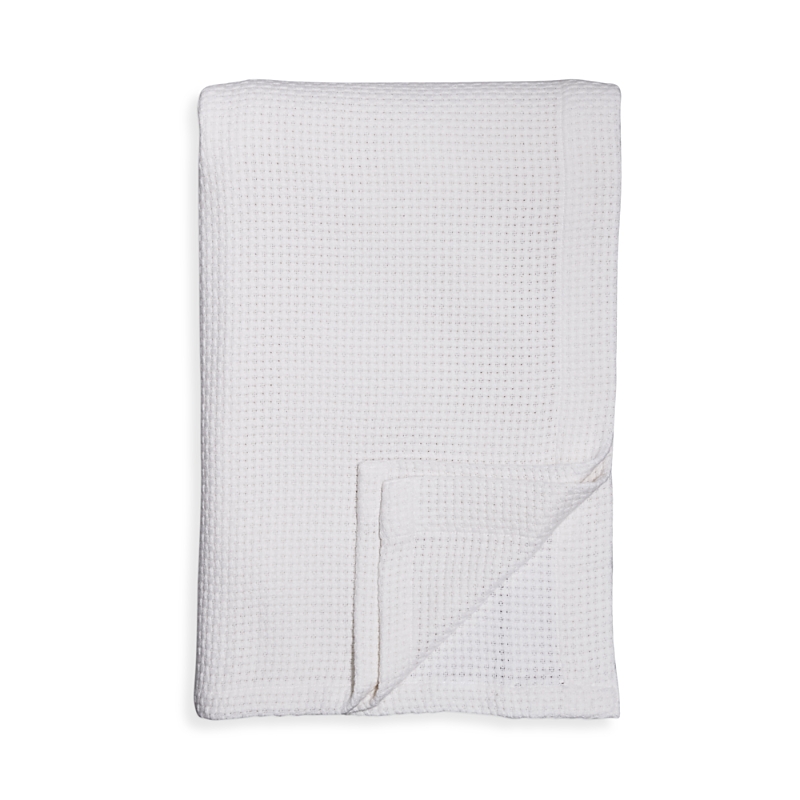 Sky Basketweave Cotton Blanket, Twin - Exclusive In White