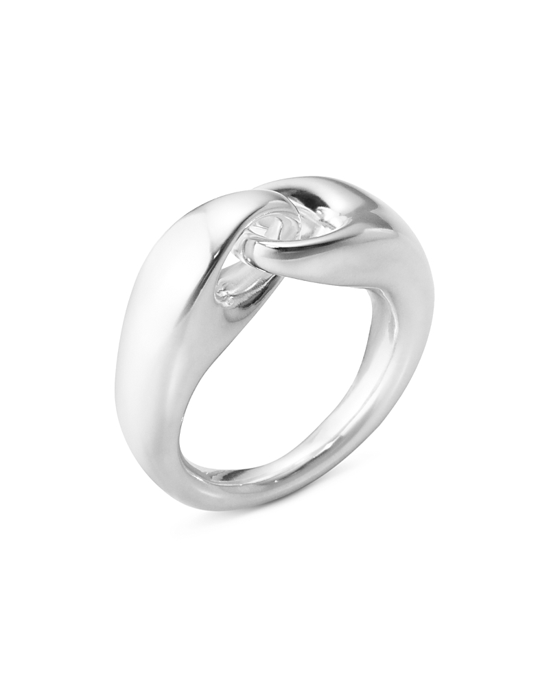 Georg Jensen Sterling Silver Reflect Interlocking Ring In Silver