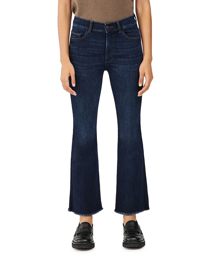 DL1961 Bridget High Rise Crop Bootcut Jeans in Cove | Bloomingdale's