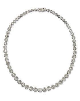 Bloomingdale's - Diamond Round & Baguette Collar Necklace in 14K White Gold, 10.50 ct. t.w. - 100% Exclusive
