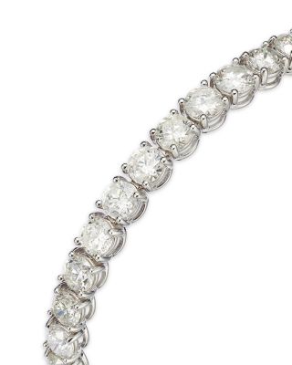  Certified Diamond Tennis Bracelet in 14K White Gold, 15.0 tcw 