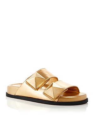 Valentino Garavani Women's Studded Platform Sandals In Gold