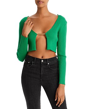 FORE - Chain Rib Knit Cropped Sweater