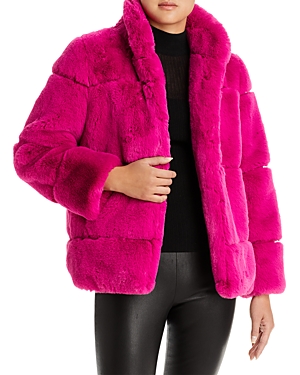 Apparis Skylar Recycled Faux Fur Jacket In Confetti Pink