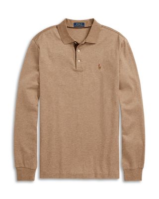 Classic Fit Soft Cotton Long-Sleeve Polo Shirt
