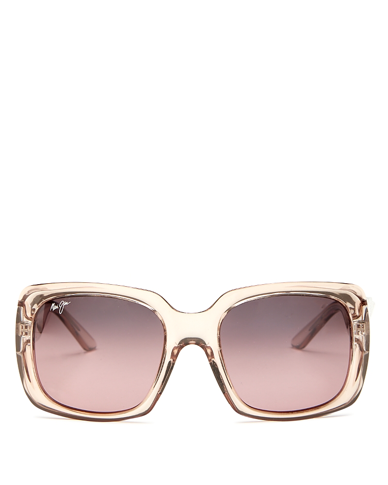 Maui Jim Polarized Oversized Square Sunglasses, 55mm