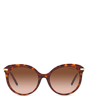 Tiffany & Co 55mm Gradient Cat Eye Sunglasses In Havana/brown Gradient