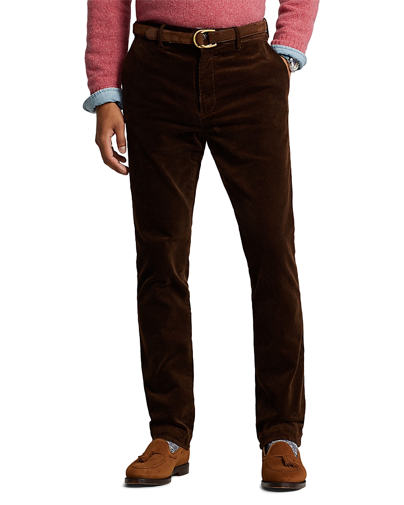 Polo Ralph Lauren Corduroy Stretch Slim Fit Pants In Cooper Brown