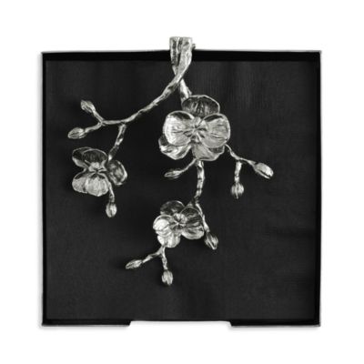 White Orchid Dinner Napkin Holder