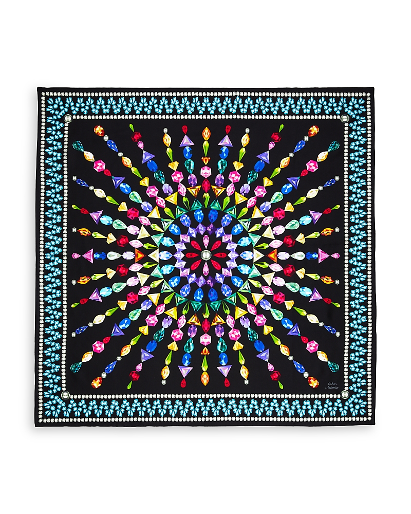 Echo Asteria Silk Scarf In Black/multi