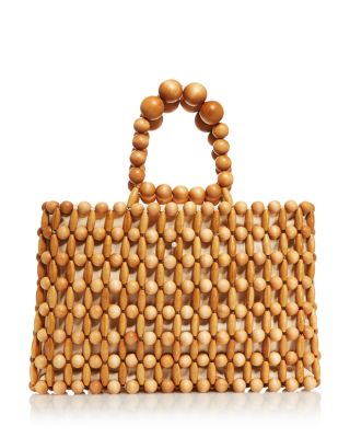 Cult Gaia - Cora Large Top Handle Wooden Handbag