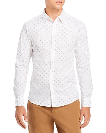 Michael Kors Daisy Print Slim Fit Button Down Shirt | Bloomingdale's