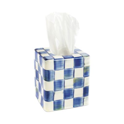 Royal Check Enamel Boutique Tissue Box Cover