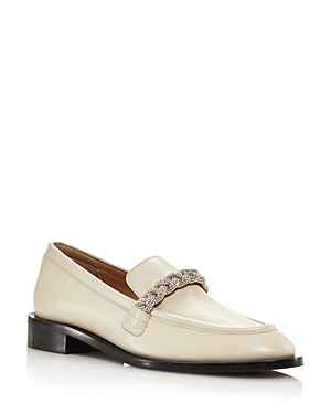 Stuart Weitzman Women's Palmer High Shine Loafers In Oat