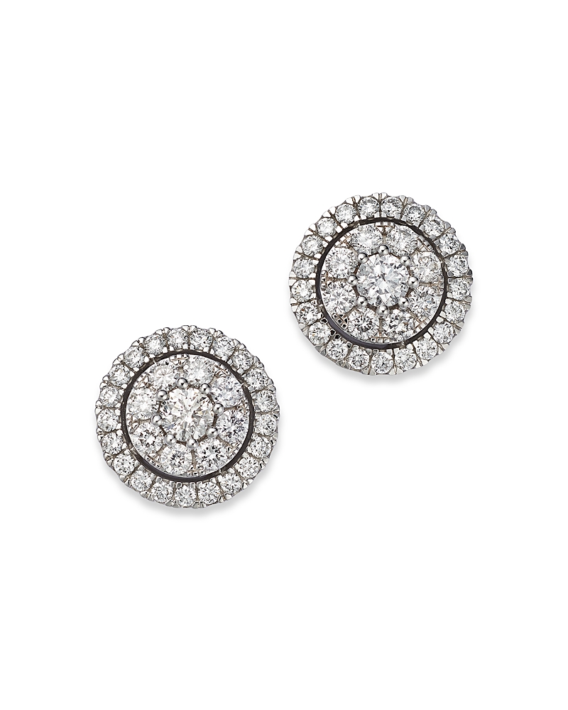 Bloomingdale's Diamond Cluster Stud Earrings In 14k White Gold, 2.50 Ct. T. W. - Exclusive In White