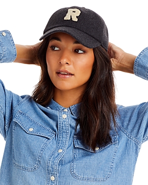 Rag & Bone Addison Varsity Baseball Cap In Black/beige