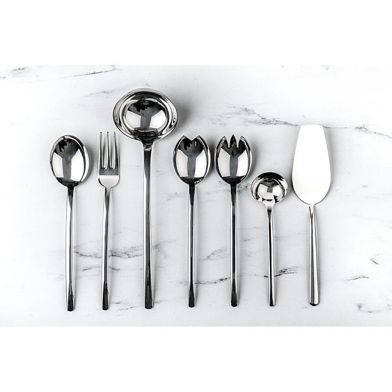 Mepra Due 7-piece Serving Set In Ice Stainless