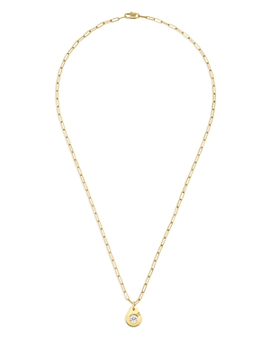 Shop Dinh Van 18k Yellow Gold Menottes Diamond Pendant Necklace, 17.7