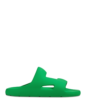 Bottega Veneta Green Cotton Slipper In Red
