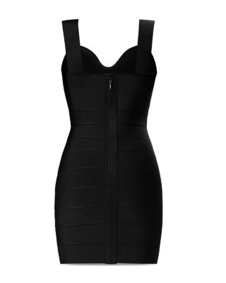 Hervé Léger Icon Strappy Sweetheart Neckline Mini Dress