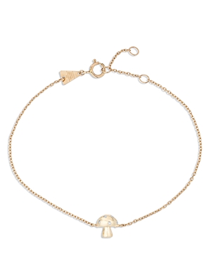 Adina Reyter 14K Yellow Gold Enchanted Diamond Mushroom Chain Bracelet
