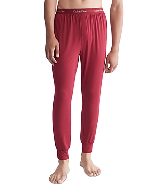 Shop Calvin Klein Ultra Soft Modern Lounge Joggers In Red