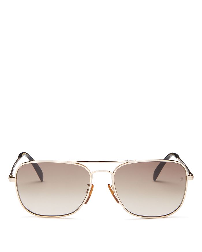 David Beckham Unisex Brow Bar Aviator Sunglasses, 59mm | Bloomingdale's