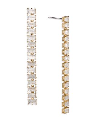 Nadri - Chateau Crystal Long Linear Earrings