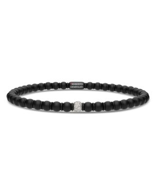 Roberto Demeglio Men's Sfera Diamond & 18K White Gold Small Stretch Bracelet