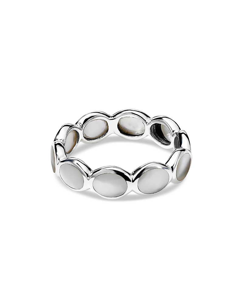 Ippolita Women's Polished Rock Candy Sterling Silver & Mother-of-pearl Oval Eternity Ring In Silver