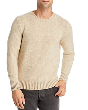 Inis Meain Classic Donegal Wool & Cashmere Crewneck Sweater In Oatmeal ...