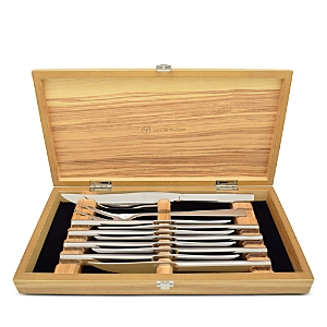 Wusthof 10 Piece Stainless Steel Steak Knife & Carving Set In Silver