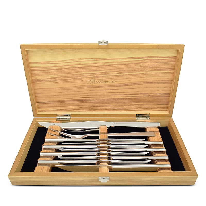 Wusthof 10pc Mignon Steak Knife Set With Box In Silver