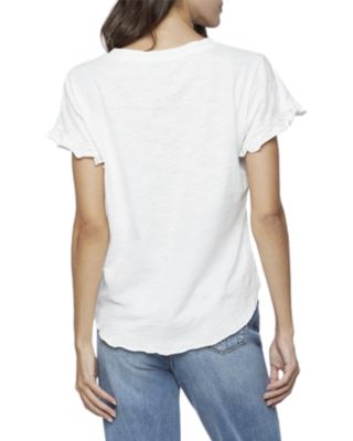Ruffled V Neck Tee