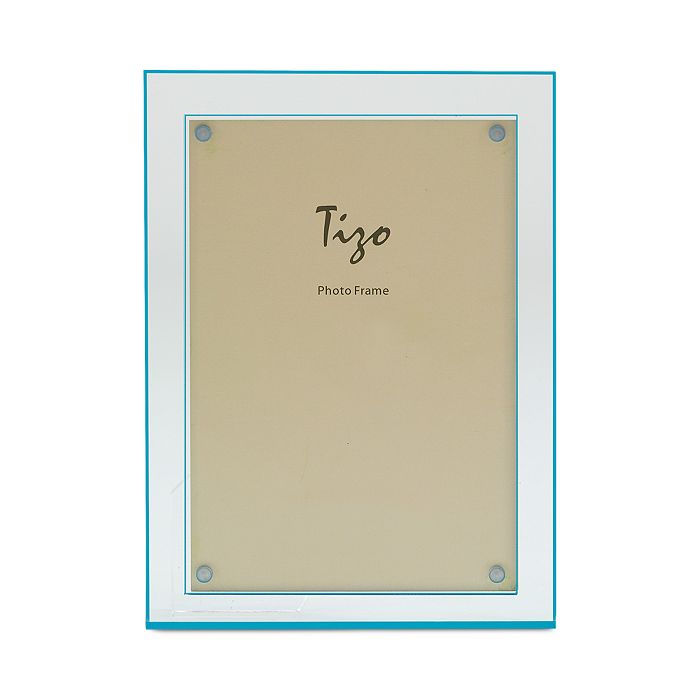 Tizo Double Border Lucite Frame In Clear/light Blue