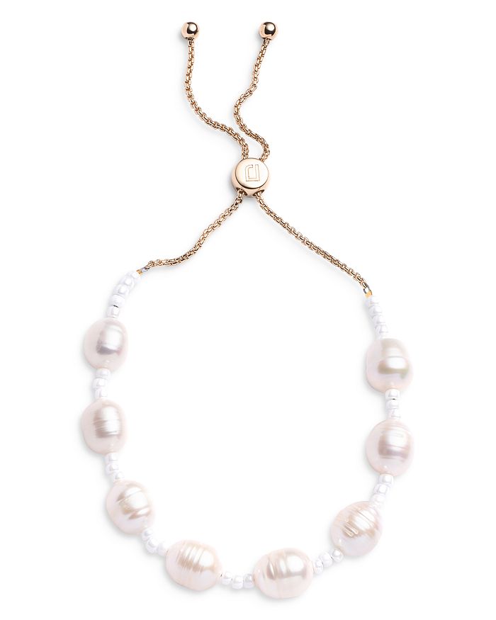 Dannijo Nate Cultured Freshwater Pearl Slider Bracelet in Gold Tone | Bloomingdale's