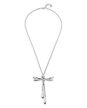 Uno De 50 Dragonfly Necklace, 14 In Metallic