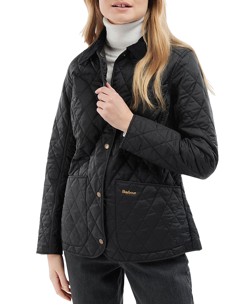 Barbour Annandale Water Resistant Quilted Utility Jacket In Black