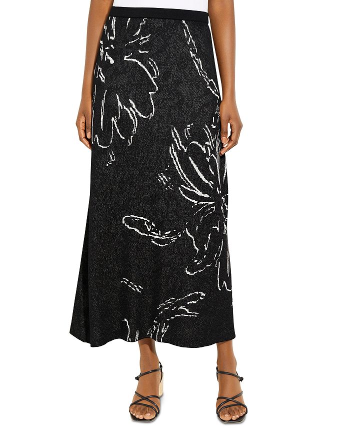 Misook Abstract Floral Print Midi Skirt | Bloomingdale's
