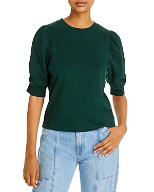 Frame Frankie Puff Sleeve Tee In Pine