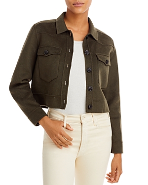 Rails Easton Cropped Shirt Jacket In Green