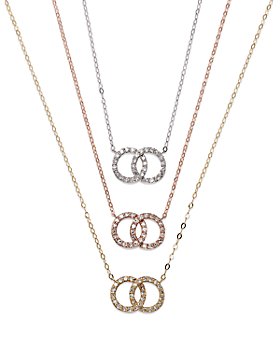 Bloomingdale's - Diamond Double O Pendant Necklaces in 14K Gold, 0.25 ct. t.w. each - 150th Anniversary Exclusive