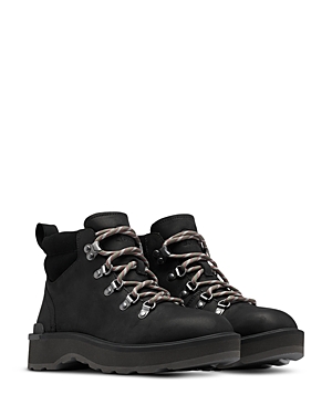 Sorel Hi-line Womens Walking Outdoor Hiking Boots In Black, Jet