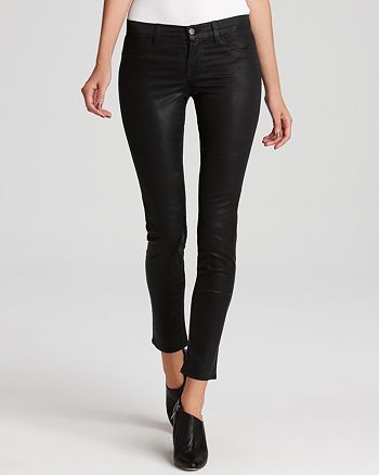 J Brand 901 Coated Skinny Jeans in Black | Bloomingdale's