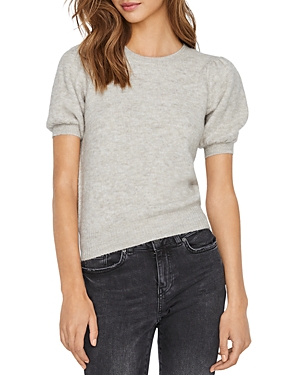 Vero Moda Lefile Puff Sleeve Sweater In Birch Mila