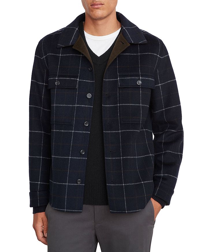 Vince Splittable Windowpane Shirt Jacket Bloomingdale's